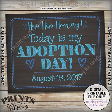 Adoption Day Sign Today Is My Adoption Day Photo Prop Im Getting