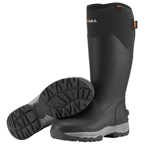 Hisea Rubber Rain Boots For Men Insulated Hunting Boots Waterproof
