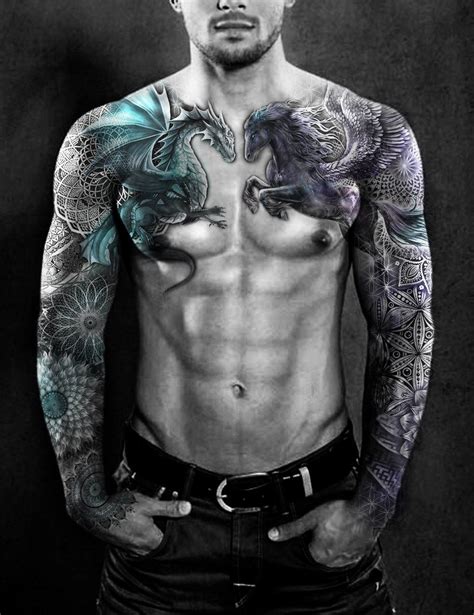 Embedded Tattoosmenschest Full Sleeve Tattoos Full Sleeve Tattoo Dragon Sleeve