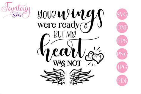 Your wings were ready - memorial svg