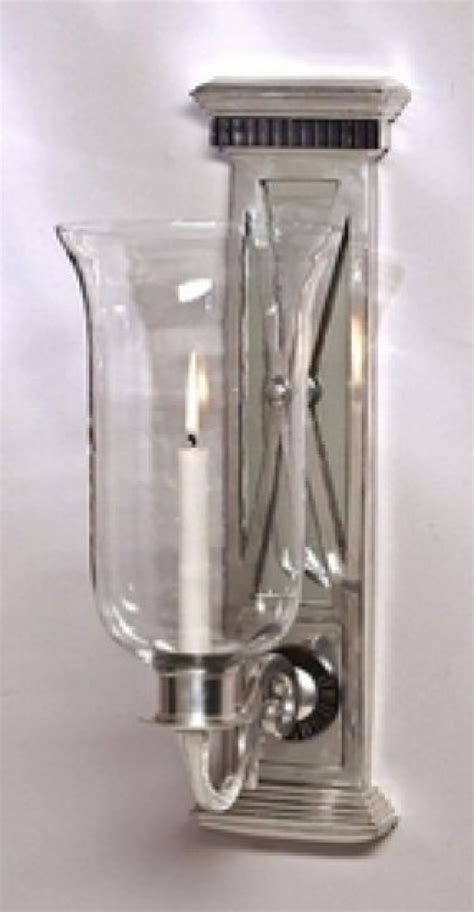 Silver Sconces For Candles Decorshore Bella Palacio Mirrored Glass