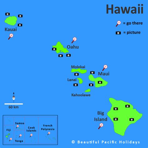 Map Of Hawaii Islands South Pacific Islands Hawaii Island Island