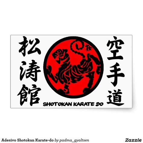Shotokan Adhesive Karate Pity Rectangular Sticker Zazzle Print