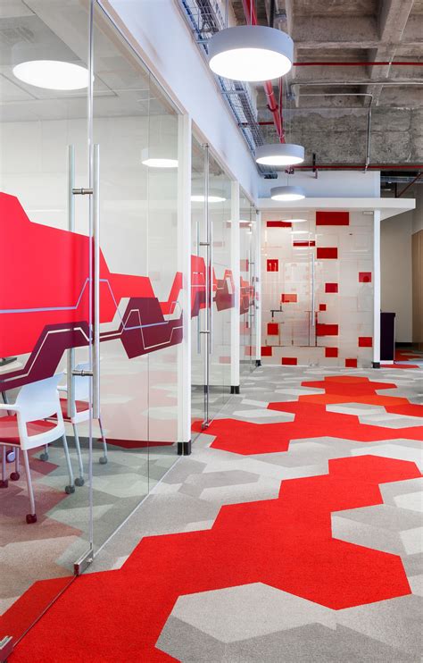 Red Office Space Design Modern Office Design Workplace Design Office