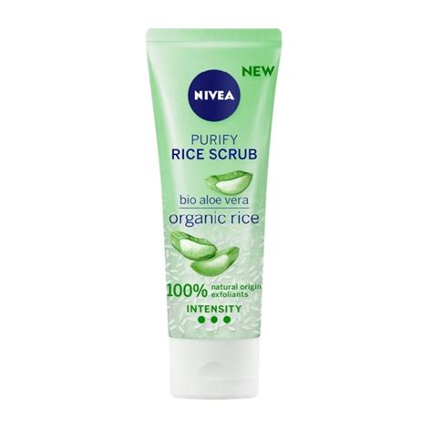Nivea Face Care Purify Organic Rice Scrub Aloe Vera 75ml Shopee Malaysia