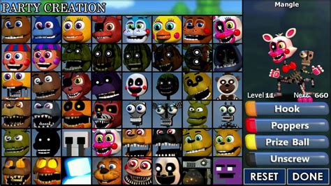 Fnaf World Redacted All Characters In The Main Roster Youtube