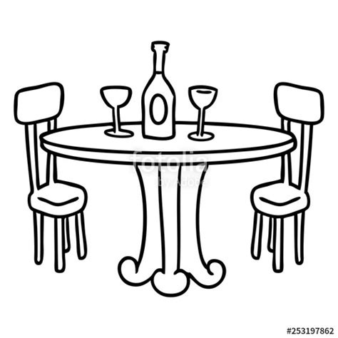 Dining Table Drawing Free Download On Clipartmag