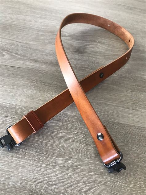 Adjustable Leather Rifle Sling 1 Or 125 Inch