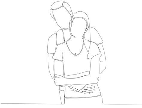 Hugging Couple Drawing