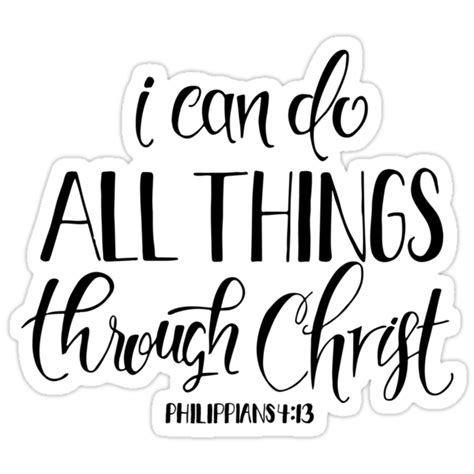 I Can Do All Things Through Christ Stickers By Klthomas14 Redbubble