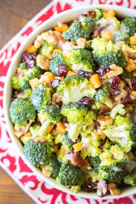 Stir lightly with a rubber spatula until evenly coated with dressing. Broccoli Salad with Bacon & Cheddar | Best Broccoli Salad ...