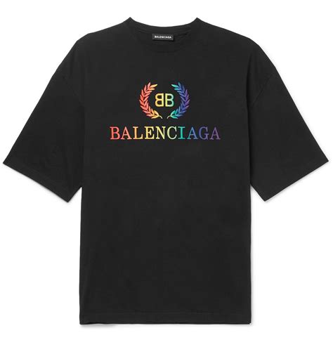 Allover script logo kurzärmeliges large fit shirt. Balenciaga Loose-fit Logo T-shirt in Black for Men - Lyst
