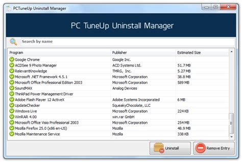 PCTuneUp Free Uninstaller - Free Uninstaller Manager Software - Free Uninstall Manager ...