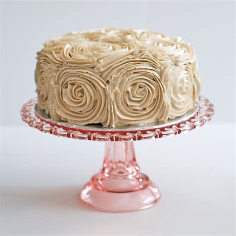 Using a serrated knife, cut the cake in half horizontally and place the bottom layer on a serving dish. marzipan: Romantic Rose-Covered Red Velvet Cake with ...