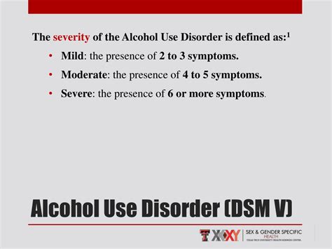 Ppt Sex And Gender Differences In Alcohol Use Disorder Powerpoint