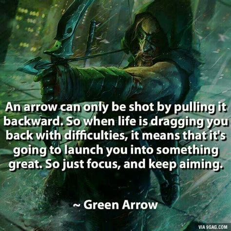It just means that you're arrow. "An arrow can only be shot by pulling it backward. So when ...