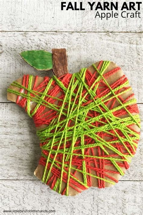 Apple Craft With Yarn Free Apple Printable Yarn Crafts For Kids