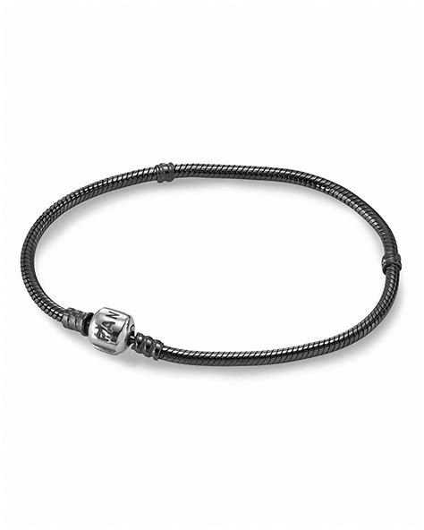 Pandora Bracelet Oxidized Silver With Signature Clasp Moments