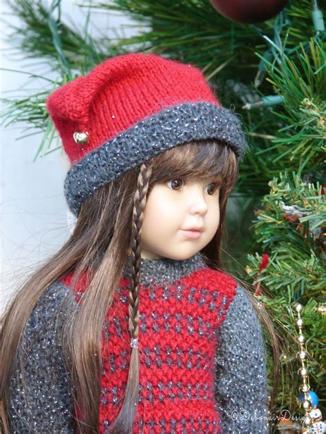 Hand Knit Sweater Dress And Jester Hat For Kidz N Cats Dolls By Debonair
