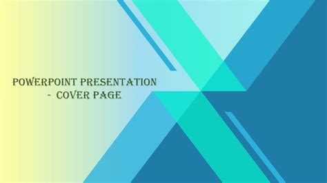 Free Powerpoint Cover Page Template Templates Printable Download