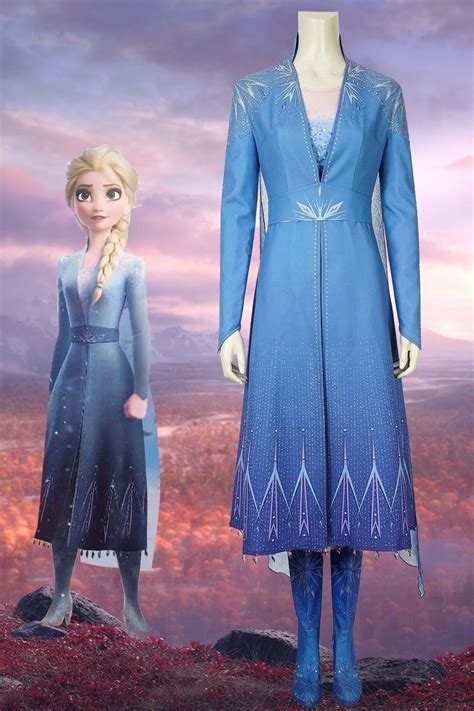 Disney Frozen 2 Elsa Snow Queen Princess Cosplay Costume Fantasias