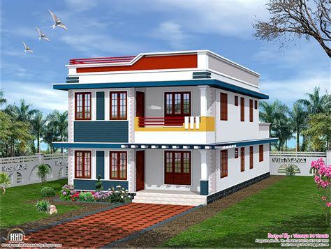 Kerala House Plan Elevation At Sq Ft Flat Roof House My XXX Hot Girl