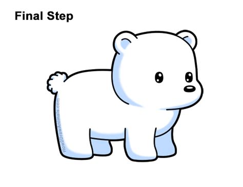 With all the basic proportions already in place, it. How to Draw a Polar Bear (Cartoon) VIDEO & Step-by-Step ...