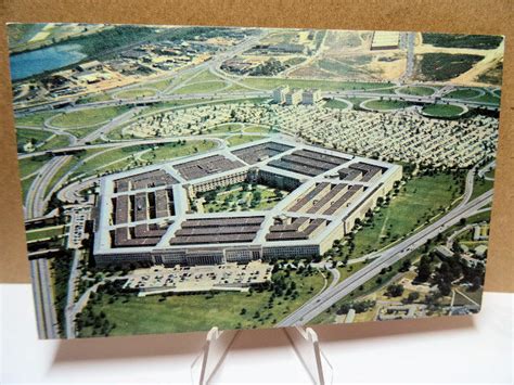 Chrome Postcard Aerial View The Pentagon Arlington Virginia Va Ebay