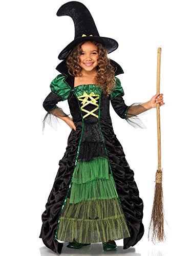 Leg Avenue Girls 2 Pc Storybook Witch Costume With Dress Hat Funtober
