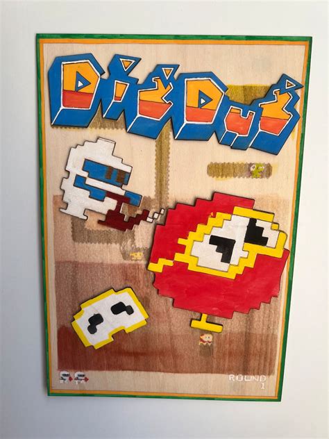 Dig Dug 3d Wooden Poster Sign Wooden 3d Laser Engraved Gamer T Wall