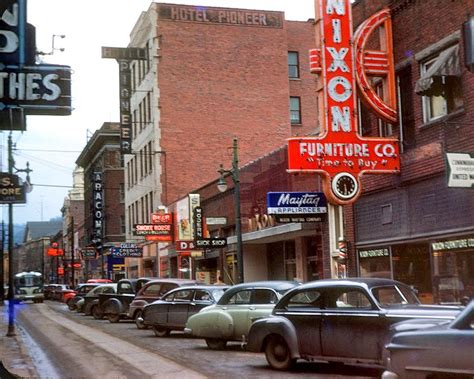 Main Street In Downtown Logan West Virginia Circa 1950 8x10 Photo