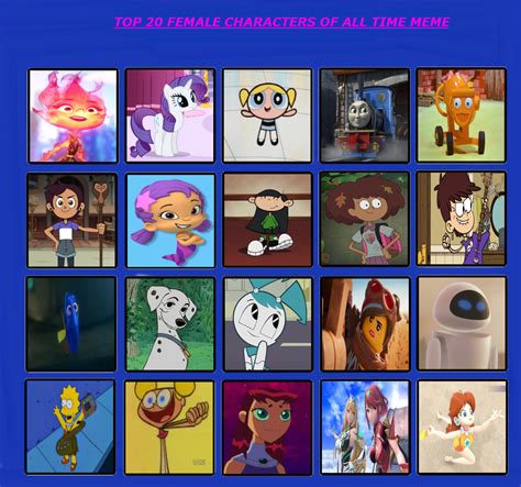 Top 20 Favourite Female Characters By Geononnyjenny On Deviantart