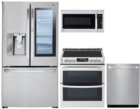 Lg appliance package, stainless steel. LG 4 Piece Kitchen Appliances Package with LFXC24796S 36 ...