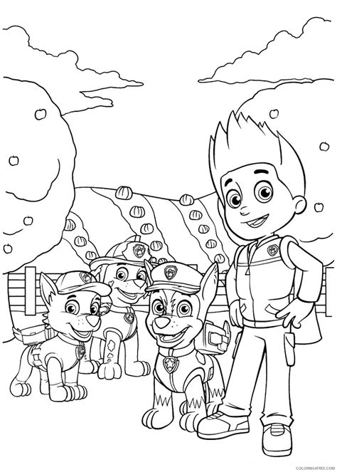 Ryder And Paw Patrol Coloring Pages Coloring4free Coloring4Free Com