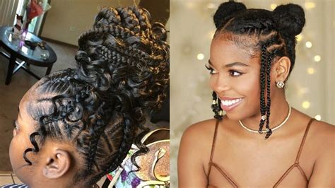 💚💚natural Hair With Slayed Edges Compilation 2020 Curly Hairstyles