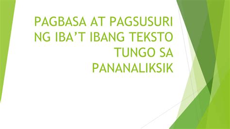 Solution Batayang Kaalaman Sa Mapanuring Pagbasa Pptx Studypool