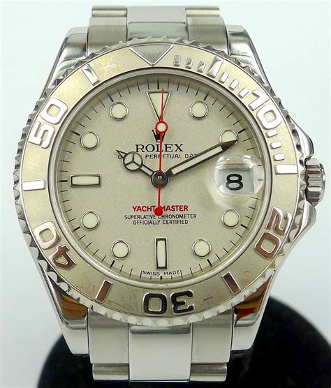 Rolex Yacht Master Ref 168622 Platinum Bezel Gr Luxury