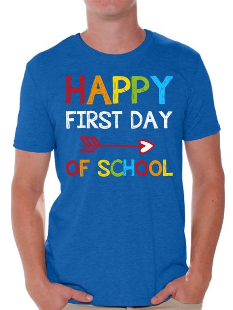 Back To School Teacher Shirts For Mens Happy First Day Of School T