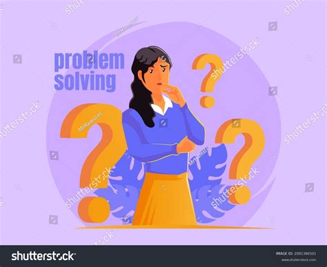 black woman thinking looking solution stock vector royalty free 2081386501 shutterstock
