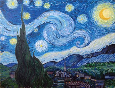 Saatchi Art Vincent Van Gogh Starry Night Painting By Marjan