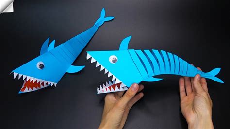 Moving Paper Shark Paper Crafts Youtube