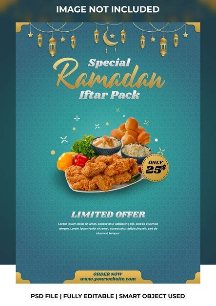 Ramadan Special Food Flyer Poster Template Premium Psd File