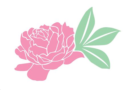 Peony Cut Files For Cricut Silhouette Svg Dxf Eps For Vinyl Home