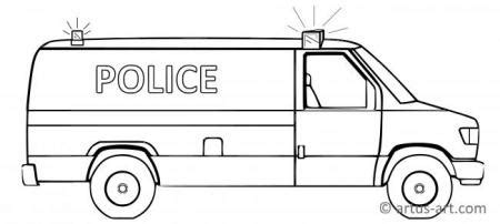 Polizeiauto ausmalbild bild zum ausmalen zeichnung. Polizeiauto Ausmalbild » Gratis Ausdrucken & Ausmalen » Artus Art