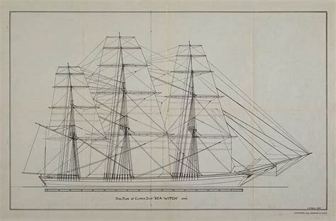 Sea Witch One Of The Very First Clippers 1846 Sail Plan Designer