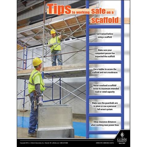 Working Safe On A Scaffold Construction Safety Poster