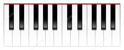Teclas Del Piano 2 Octavas — Vector De Stock © Brunoil 10524476