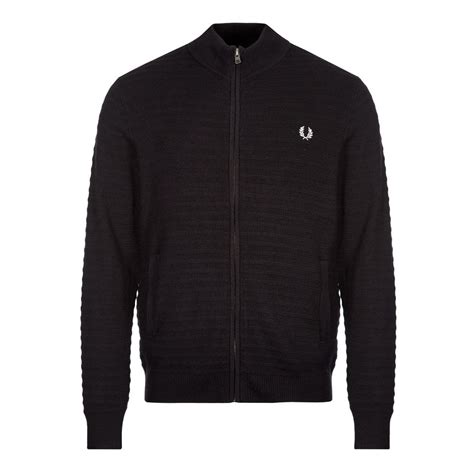 Fred Perry Knitted Jacket Black Aphrodite1994