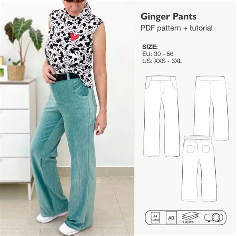 Ithinksew Patterns And More Ivl Ginger Pants Women High Waist