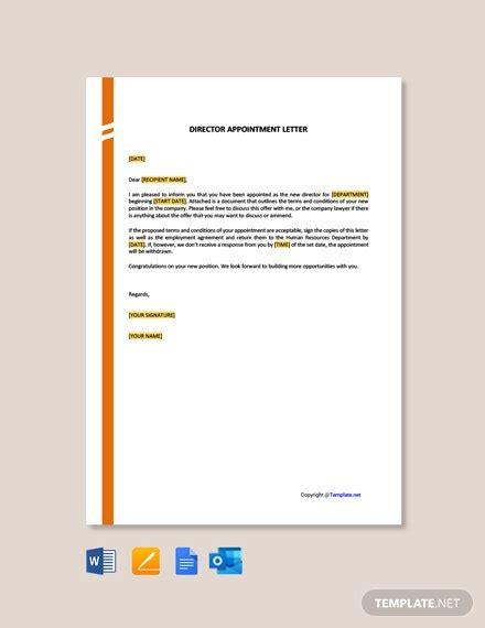 This practice note considers the appointment and removal of alternate directors, their status, powers, duties and liabilities and authority to bind the company. Director Appointment Letter Template Free PDF - Word ...